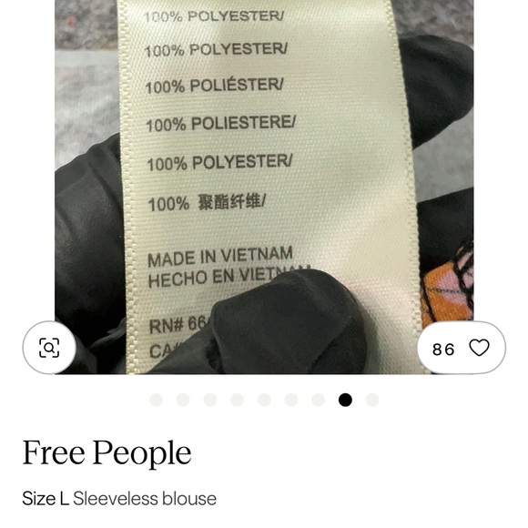 Free People Multicolor Floral V-Neck Blouse - Picture 5 of 5